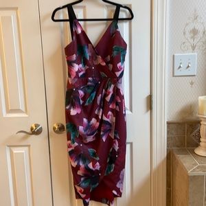 Floral dress with liner. Pretty colors and style.
